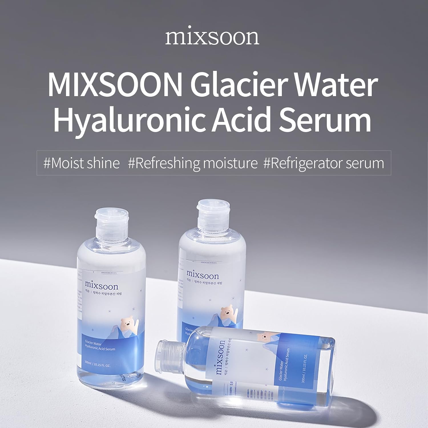 Detalle de Mixsoon Siero all'Acido Ialuronico con Acqua Glacier 300 ml – Booster di Idratazione Non Grassa