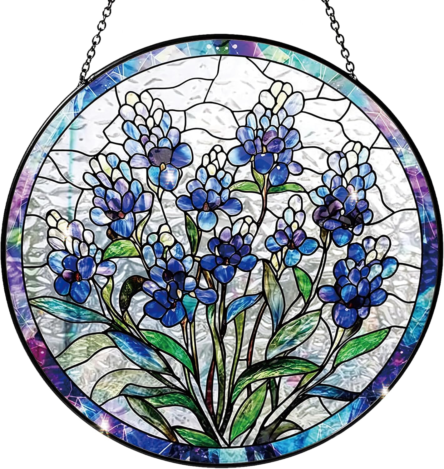 Thumbnail 6 de Lily of the Valley Stained Glass Suncatcher, 7.8-Inch