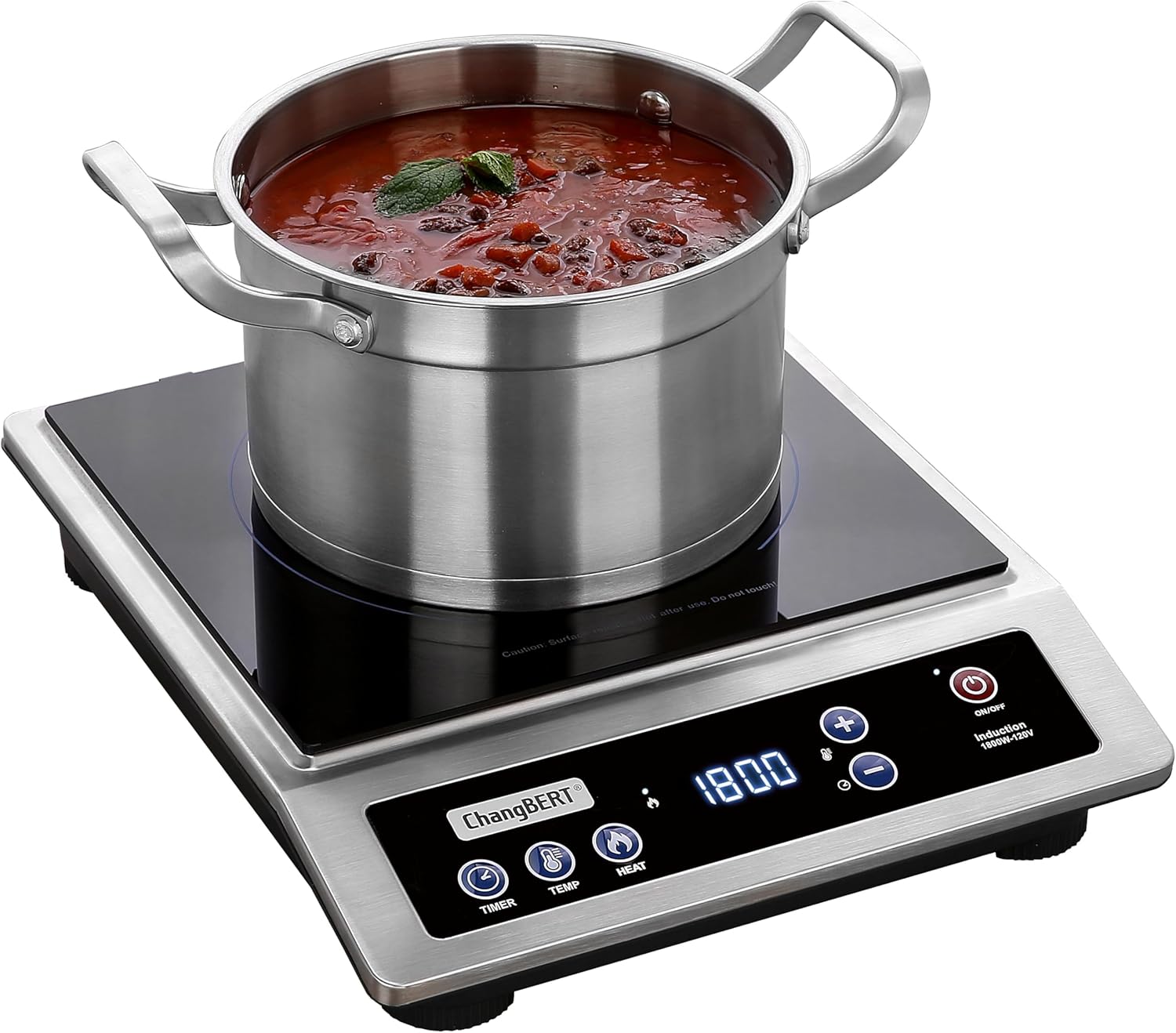 Detalle de ChangBERT Induction Cooktop Portable Commercial-Grade 8" Coil Burner 🧯