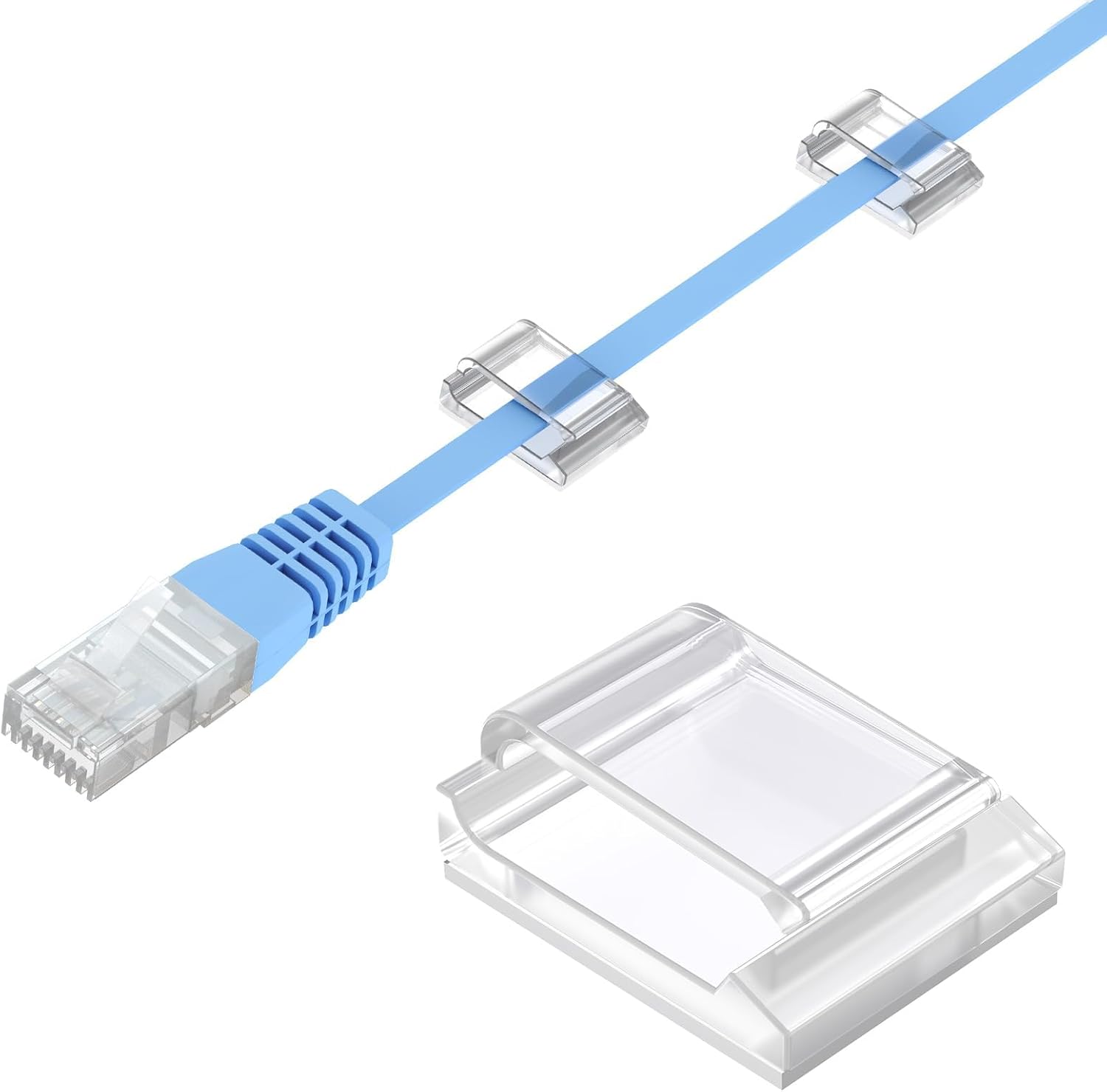 Detalle de AGPTEK 100 Kabelclips selbstklebend 100er Pack