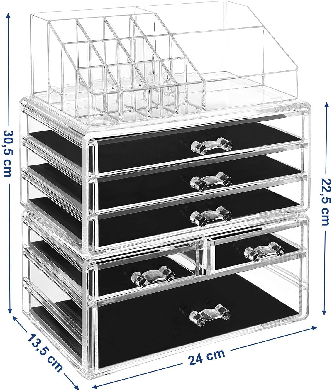 Thumbnail 5 de SONGMICS JKA009TP clear acrylic organiser 24cm