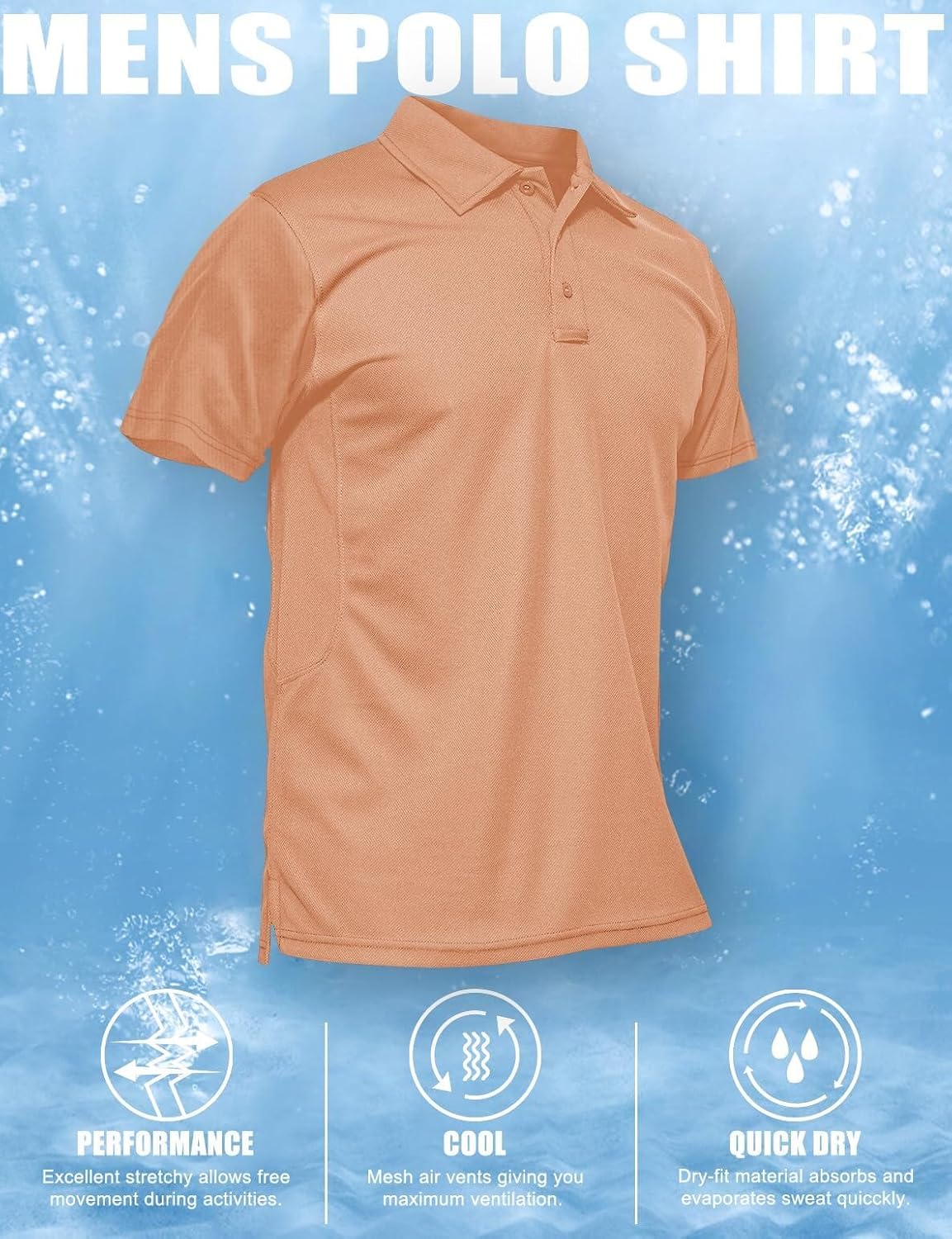Thumbnail 5 de MAGCOMSEN Men's Polo Shirt Quick-Dry Performance Short Sleeve Polo Shirt