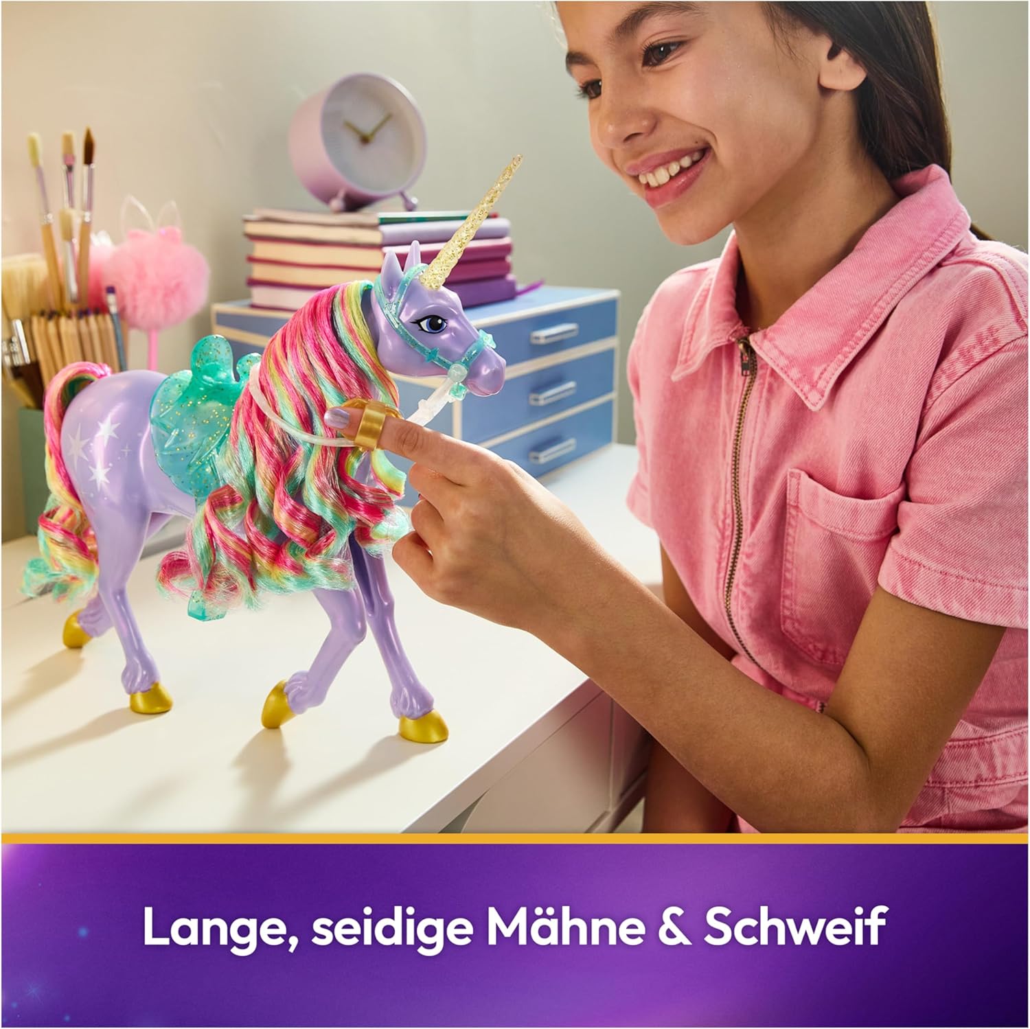 Thumbnail 2 de Unicorn Academy Einhorn Wildstar (28 cm) von Sophia – Original-Einhorn mit abnehmbarem Zaumzeug & Sattel, Geschenk ab 4 Jahren