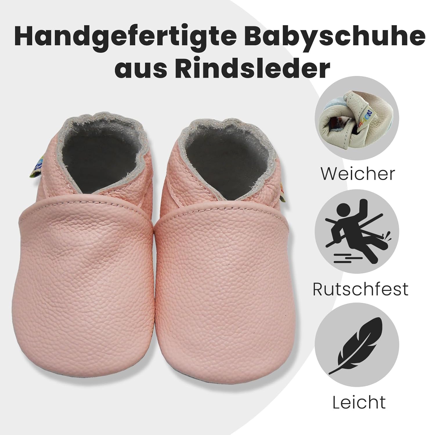 Thumbnail 2 de YALION Baby Weiche Leder Lauflernschuhe