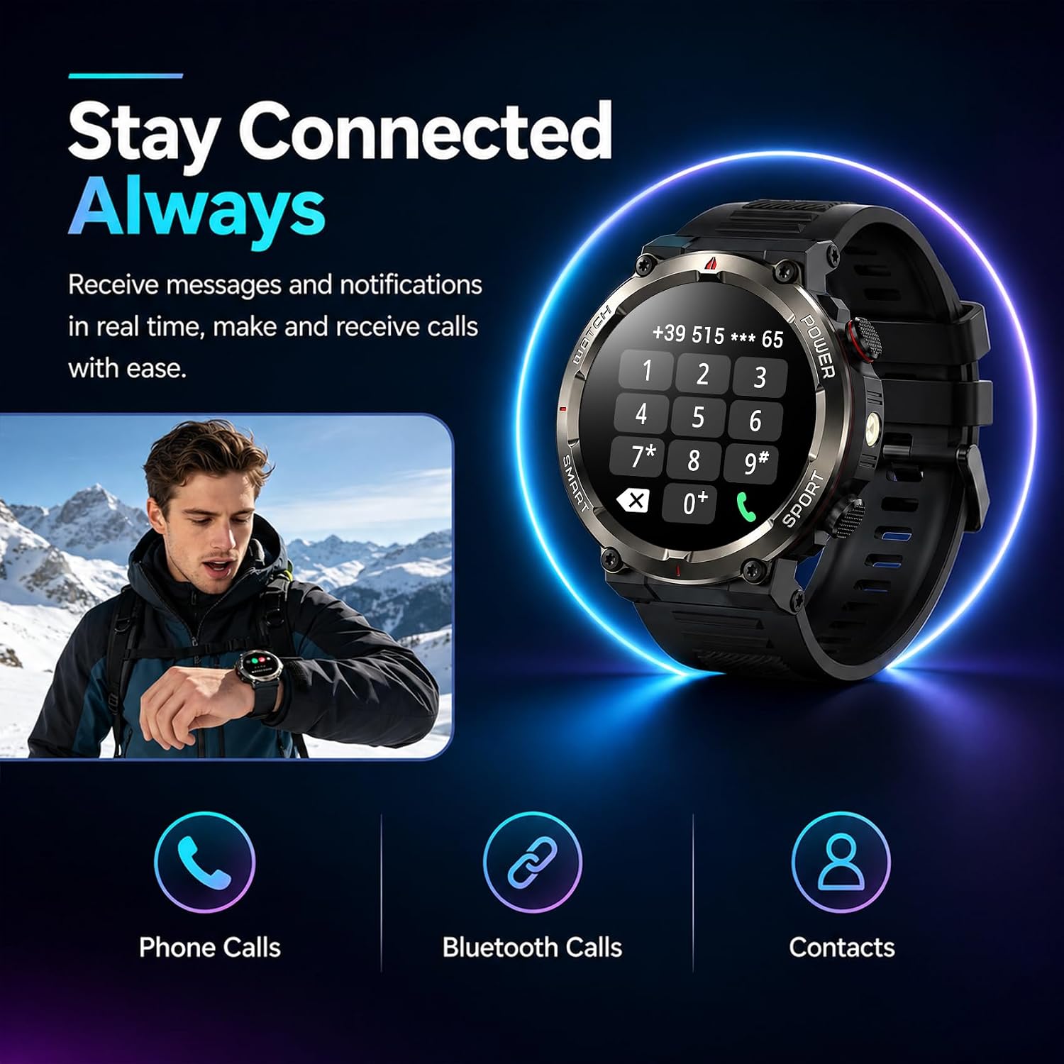Detalle 2 de Blackview Military Smartwatch with 100-Day Standby