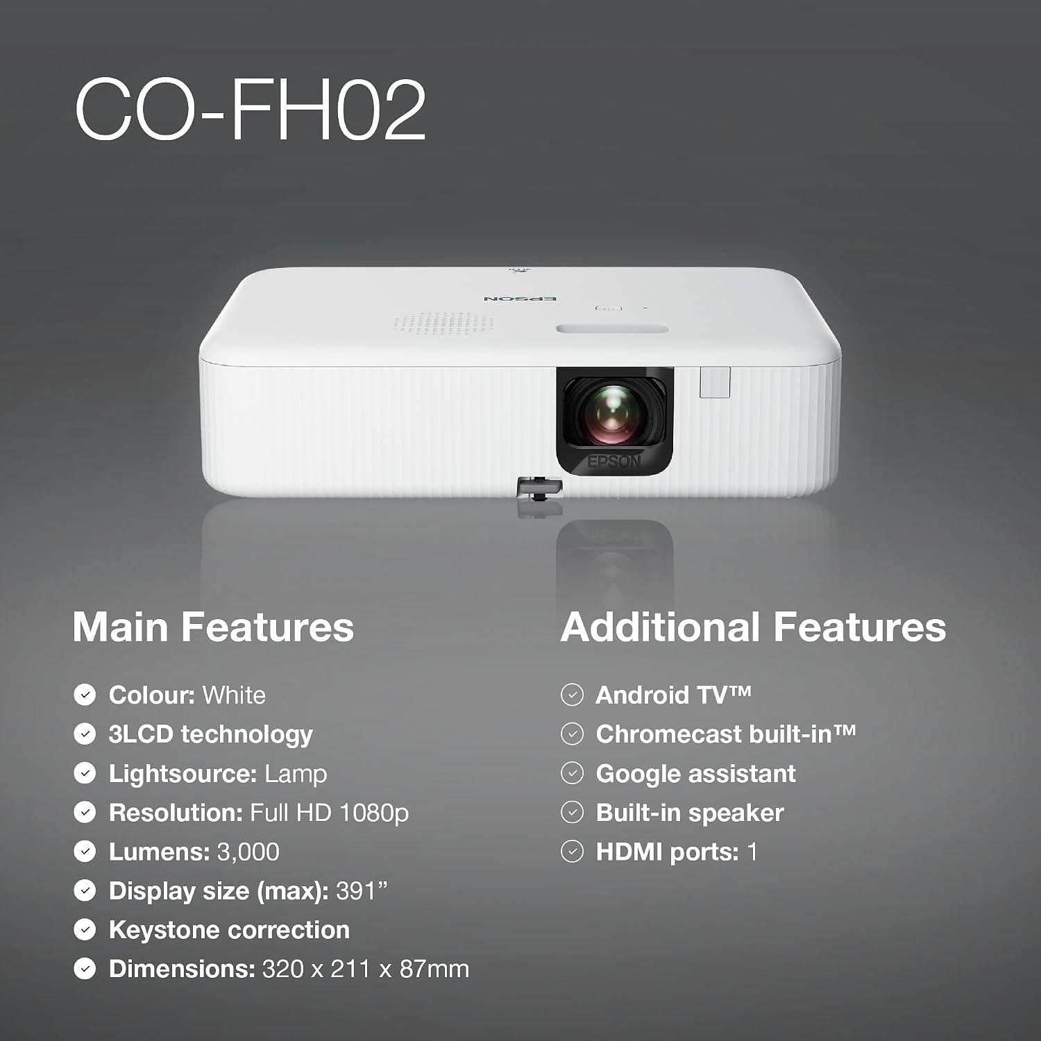 Thumbnail 6 de Epson CO-FH02 Full HD 1080p Projector
