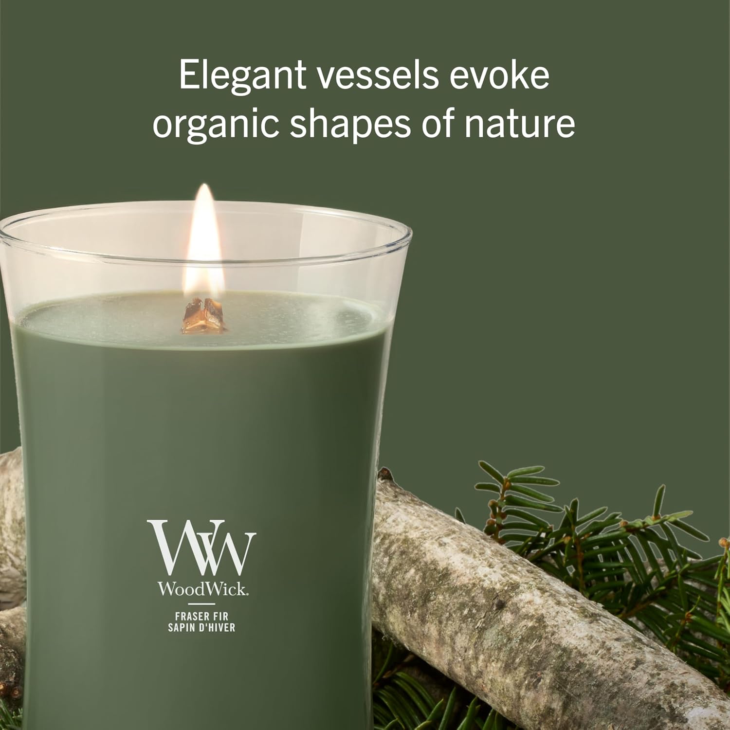 Thumbnail 3 de WoodWick Fraser Fir Hourglass Candle 130h