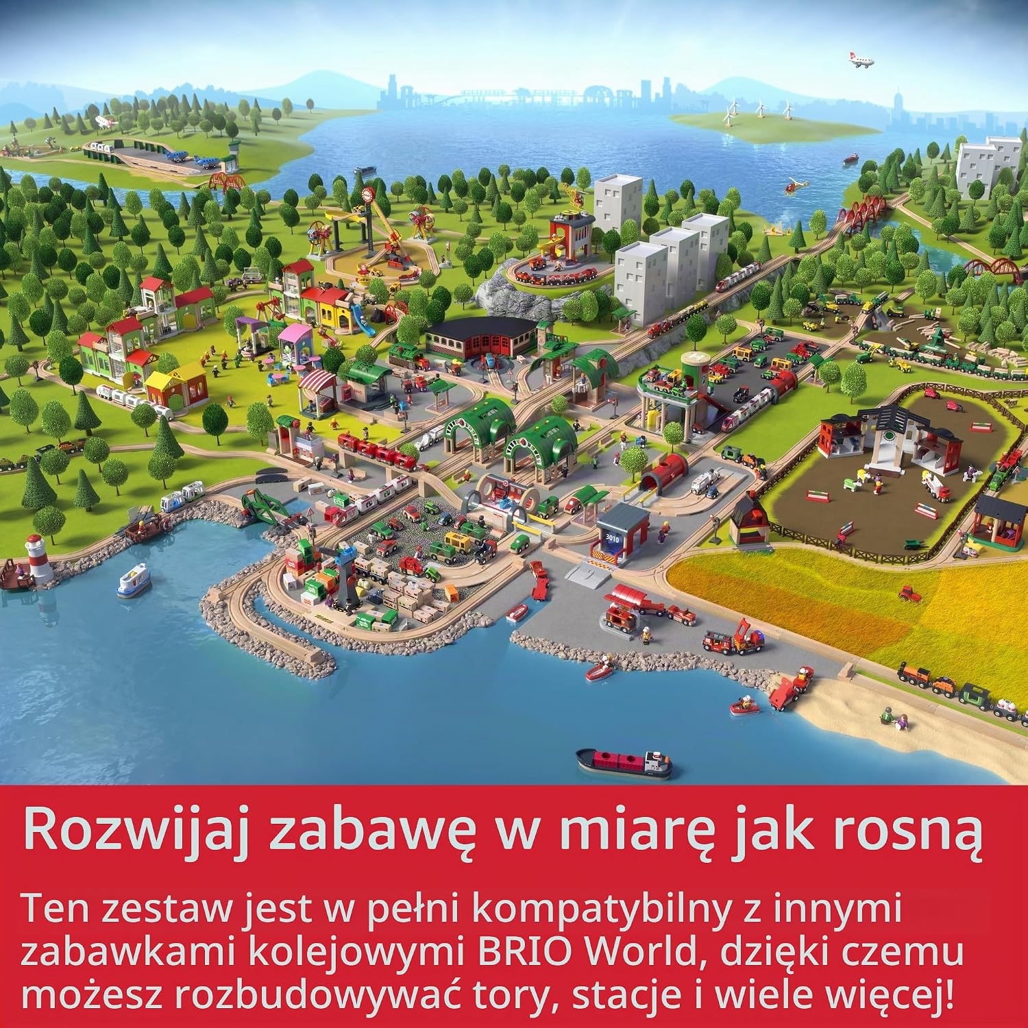 Detalle 2 de BRIO World Rescue Firefighter Set – drewniana kolejka strażacka ze światłem i syreną