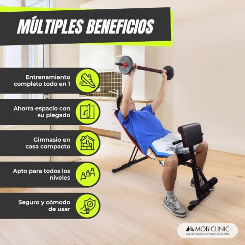 Thumbnail 7 de Mobiclinic Banco de Musculación con Cintas de Resistencia, Plegable