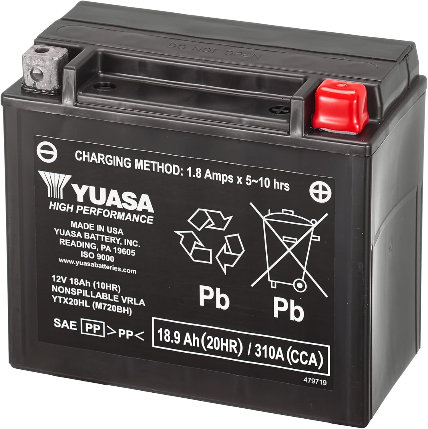 Detalle de Yuasa YTX20HL Batterie moto 12 V 310 CCA AGM VRLA sans entretien