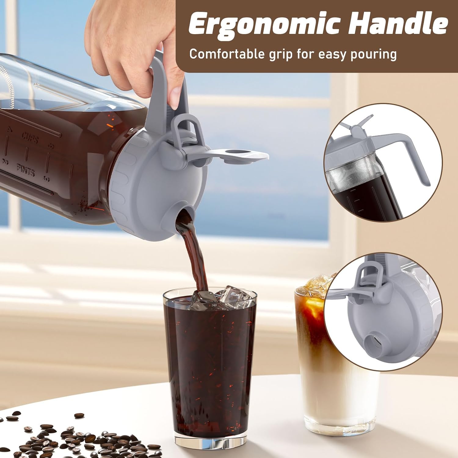 Thumbnail 6 de Cold Brew Coffee Maker Jar 64oz