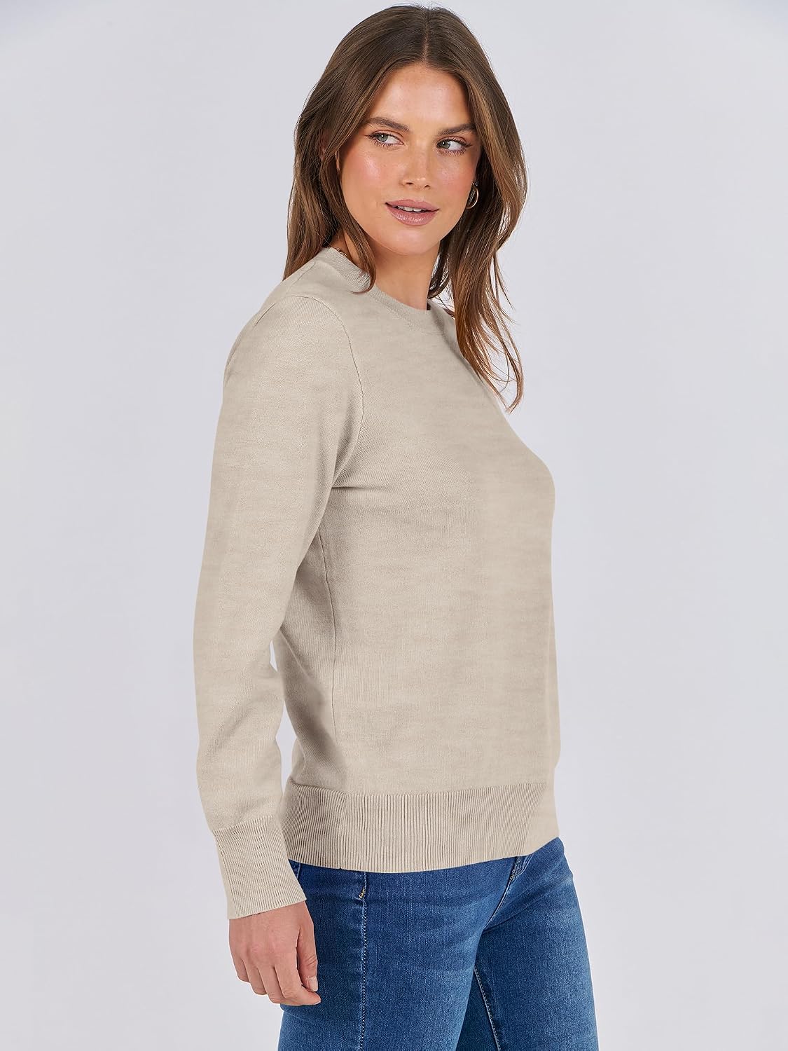 Thumbnail 4 de ANRABESS Women's Long-Sleeve Lightweight Sweater, Loose Fit