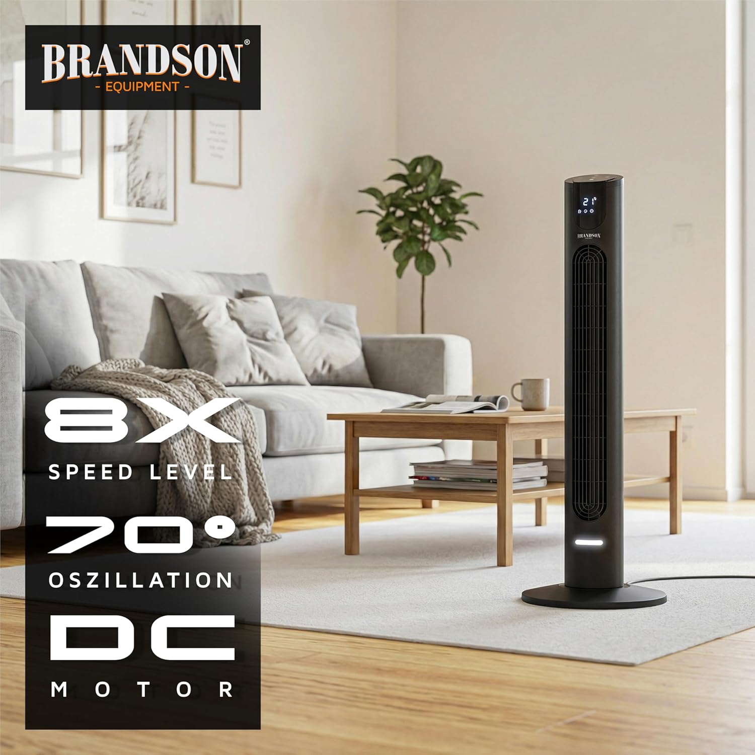 Thumbnail 6 de Brandson DC-Turmventilator ECO DC – leise, energiesparend und vielseitig