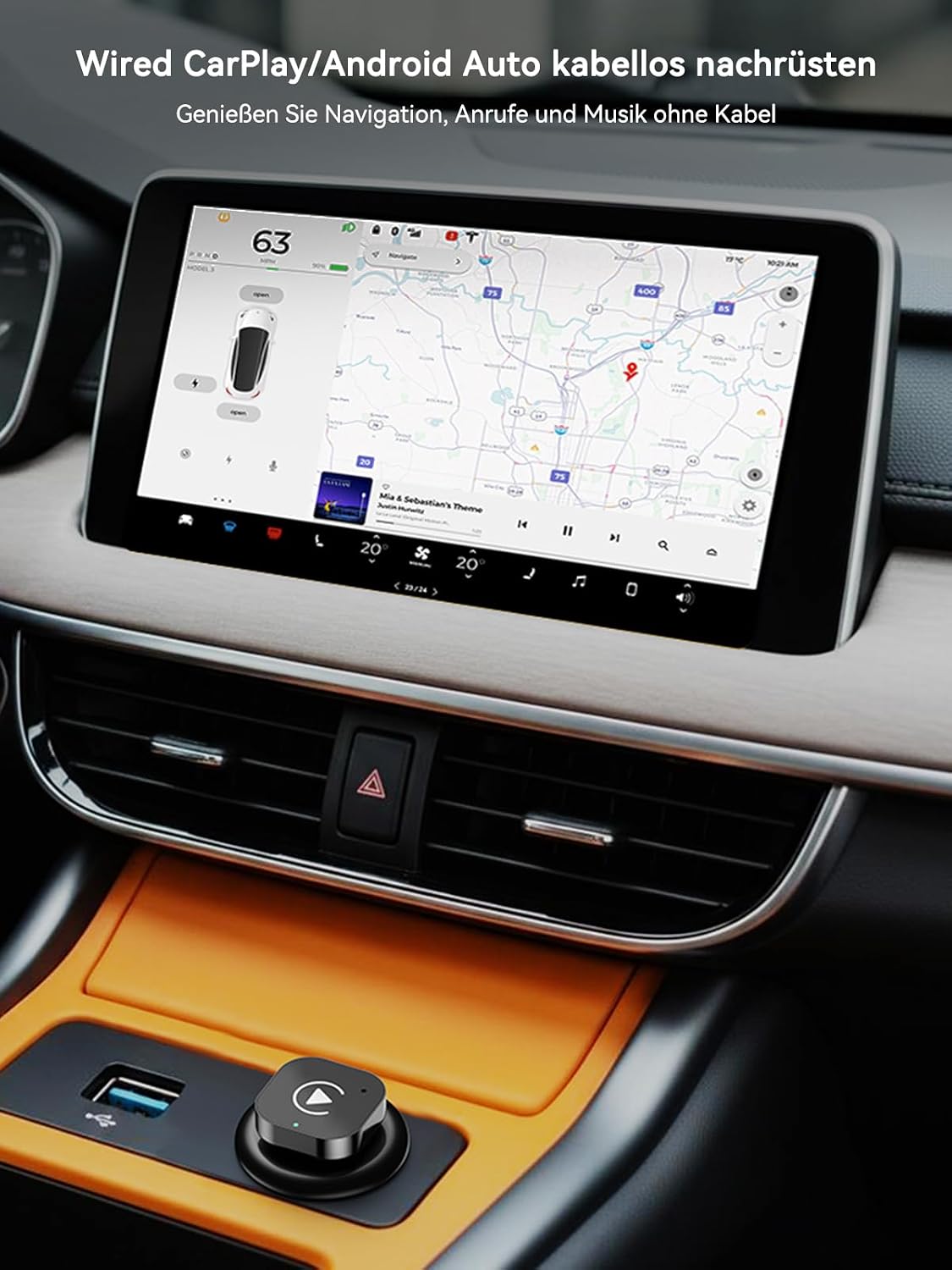 Detalle 2 de Spedal Wireless CarPlay/Android Auto Adapter 323P (Plug & Play, ab 2016, Dual-Band WLAN)