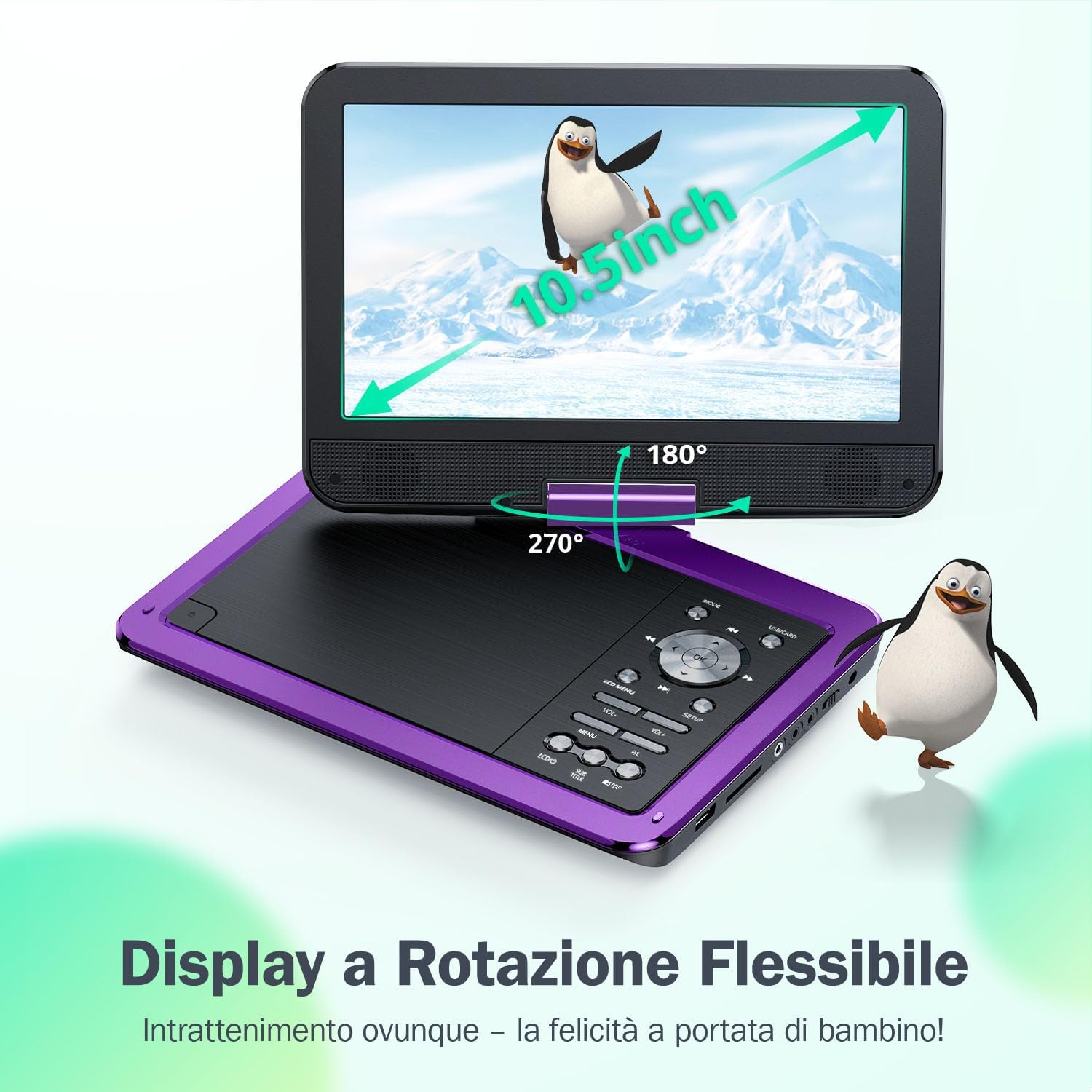 Thumbnail 1 de YOTON 12.5" Portable DVD Player with 10.5" screen 📀