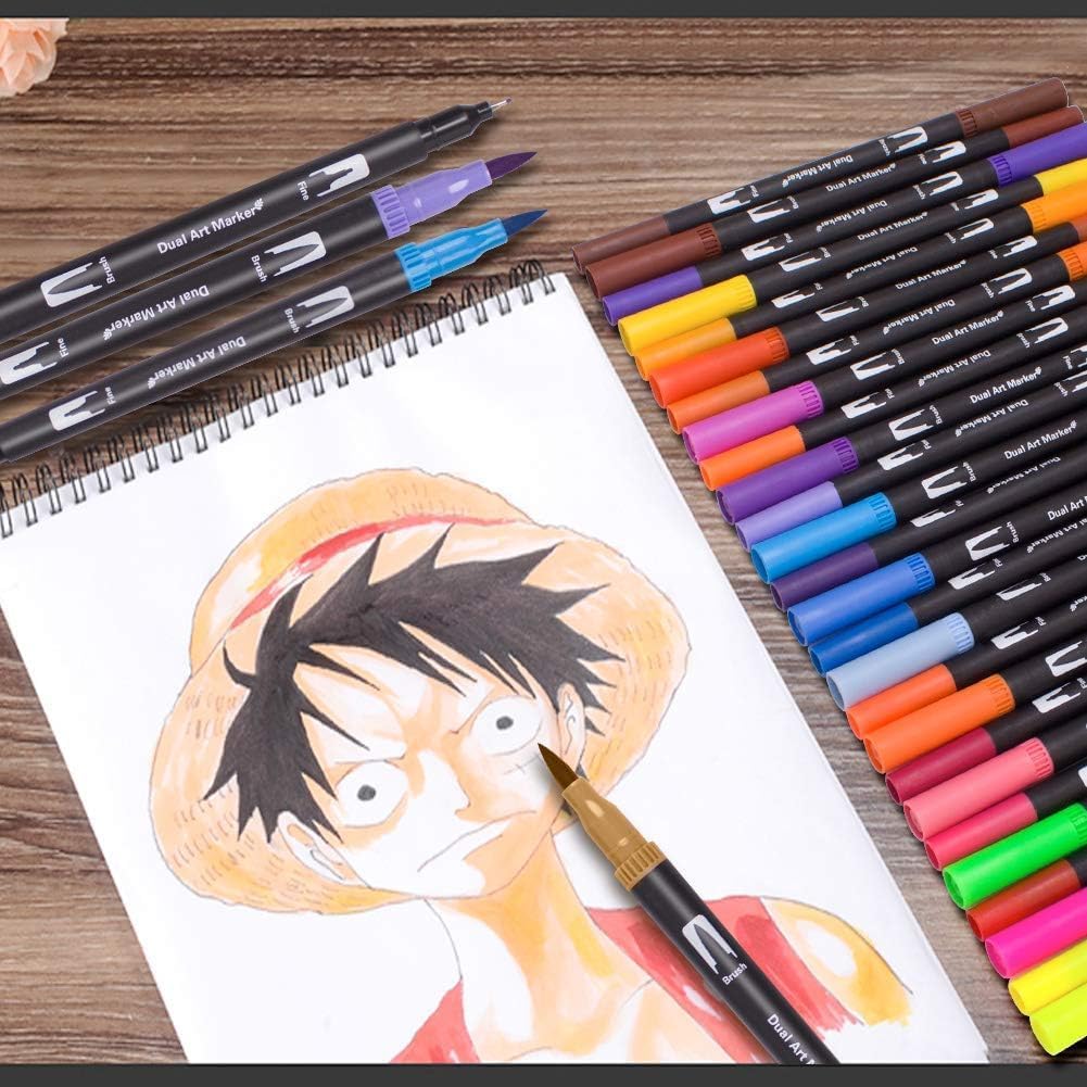 Thumbnail 4 de Laconile 72 Colour dual‑tip brush pens for colouring 🎨