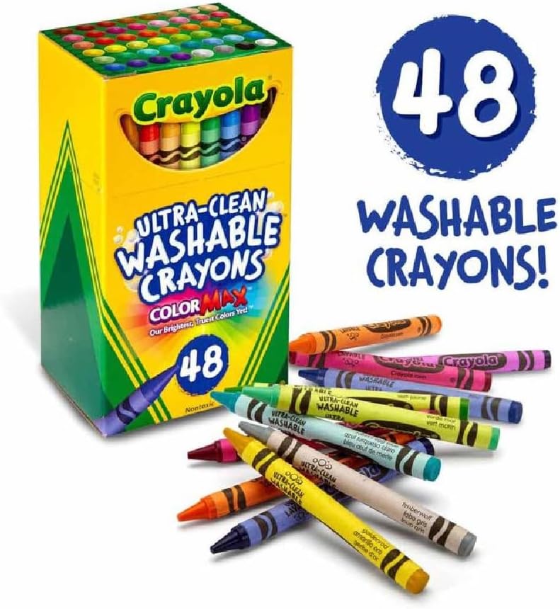 Detalle 2 de CRAYOLA 526948 水で落とせるクレヨン 48色 約9.2cm