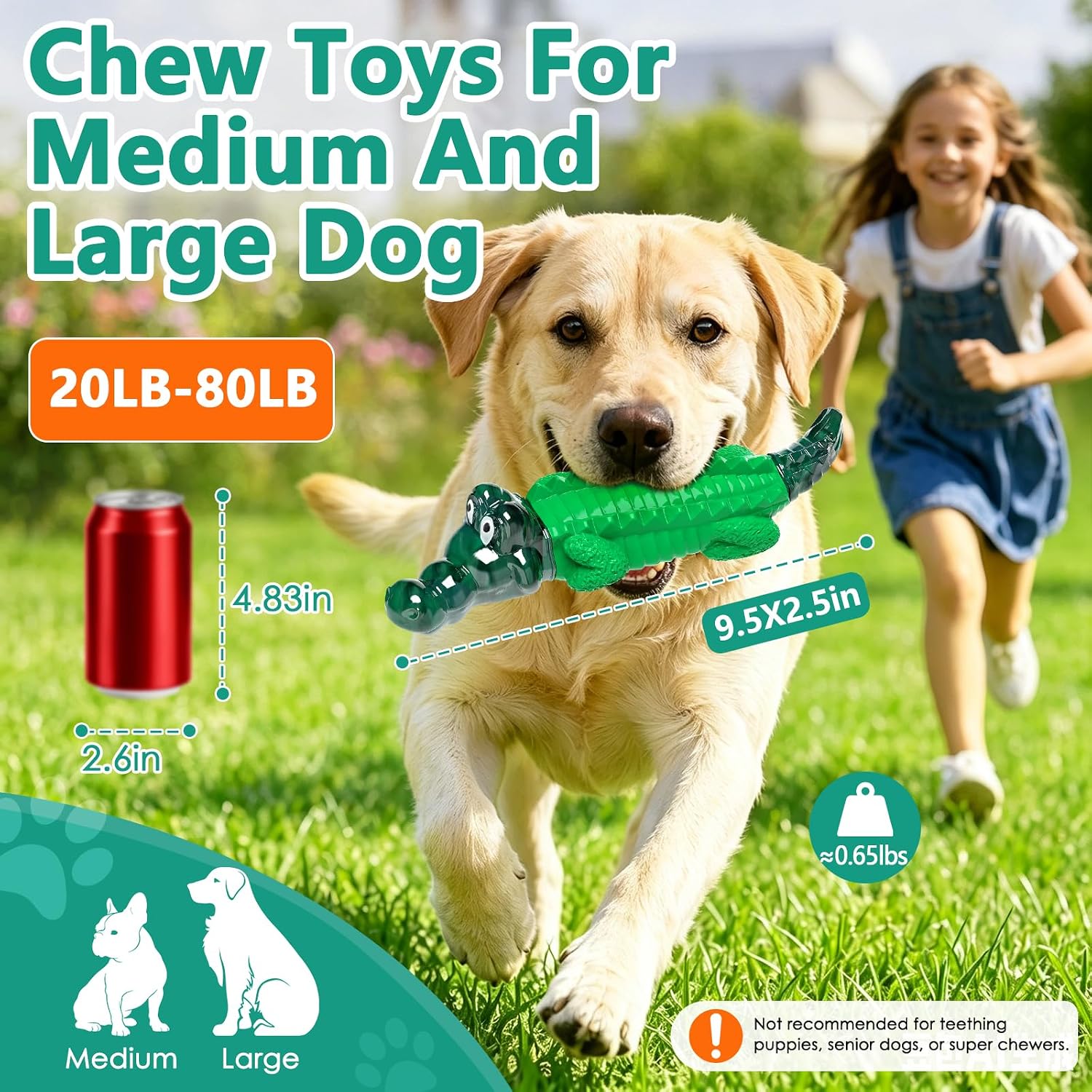 Detalle 2 de Fuufome 001 Alligator Dog Chew Toy, Nylon and Rubber, Milk-Scented
