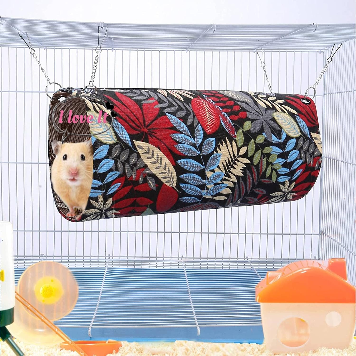 Detalle de QeeHeng Summer Ferret Rat Guinea Pig Hammock Bed – Double‑Sided Cooling Hideaway for Small Pets