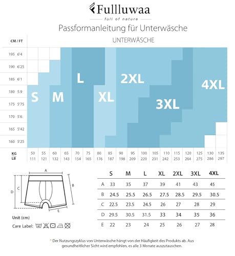 Detalle de Fullluwaa Boxershorts Herren – 10er Pack Baumwolle, atmungsaktiv & weich, ohne kratzenden Zettel