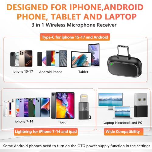 Thumbnail 3 de Utsund 2 Mini Wireless Lavalier Microphones – Compact, Plug-and-Play for iPhone, Android and Laptops
