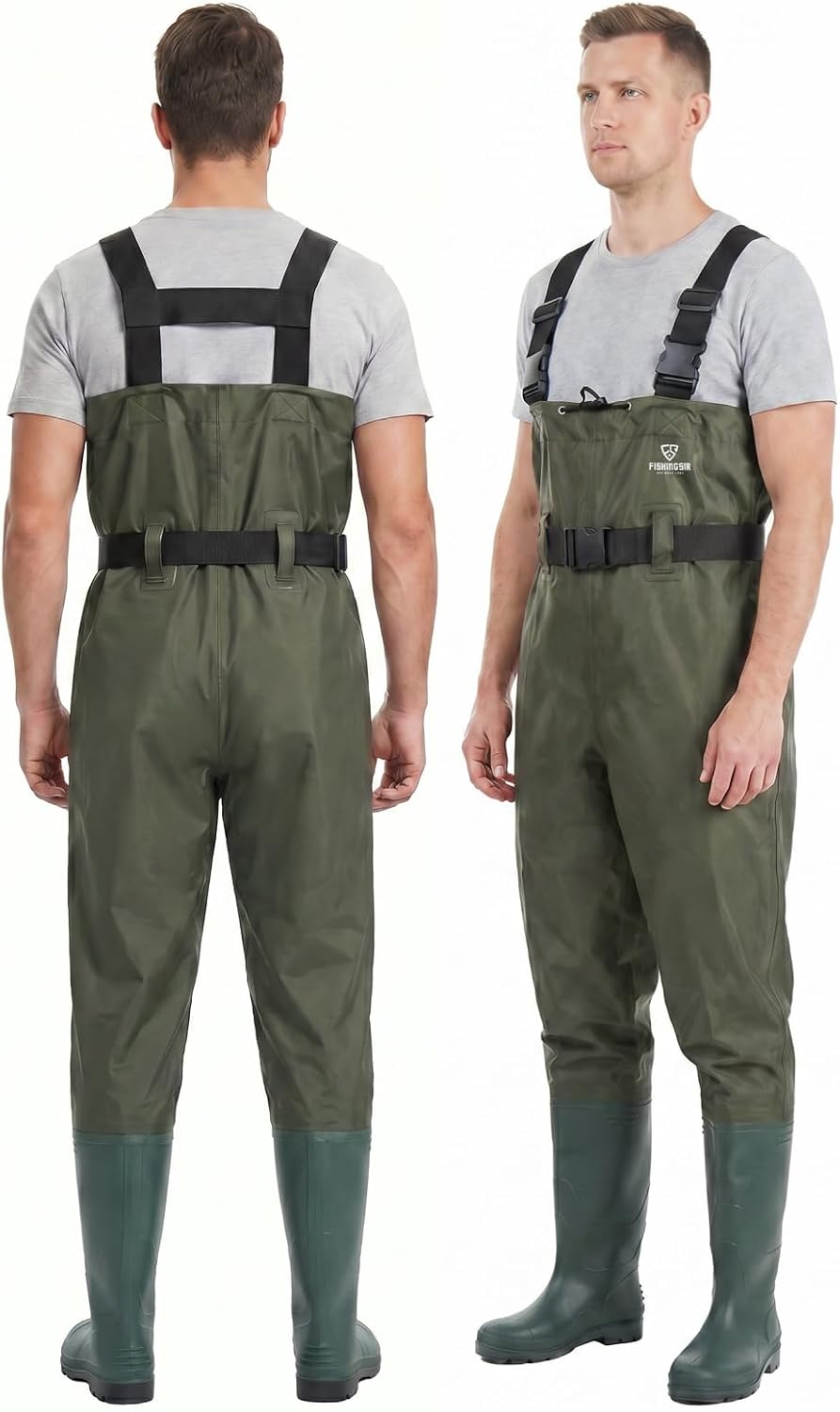 Thumbnail 4 de FISHINGSIR Waterproof Chest Waders with Boots, 2-Ply Nylon/PVC