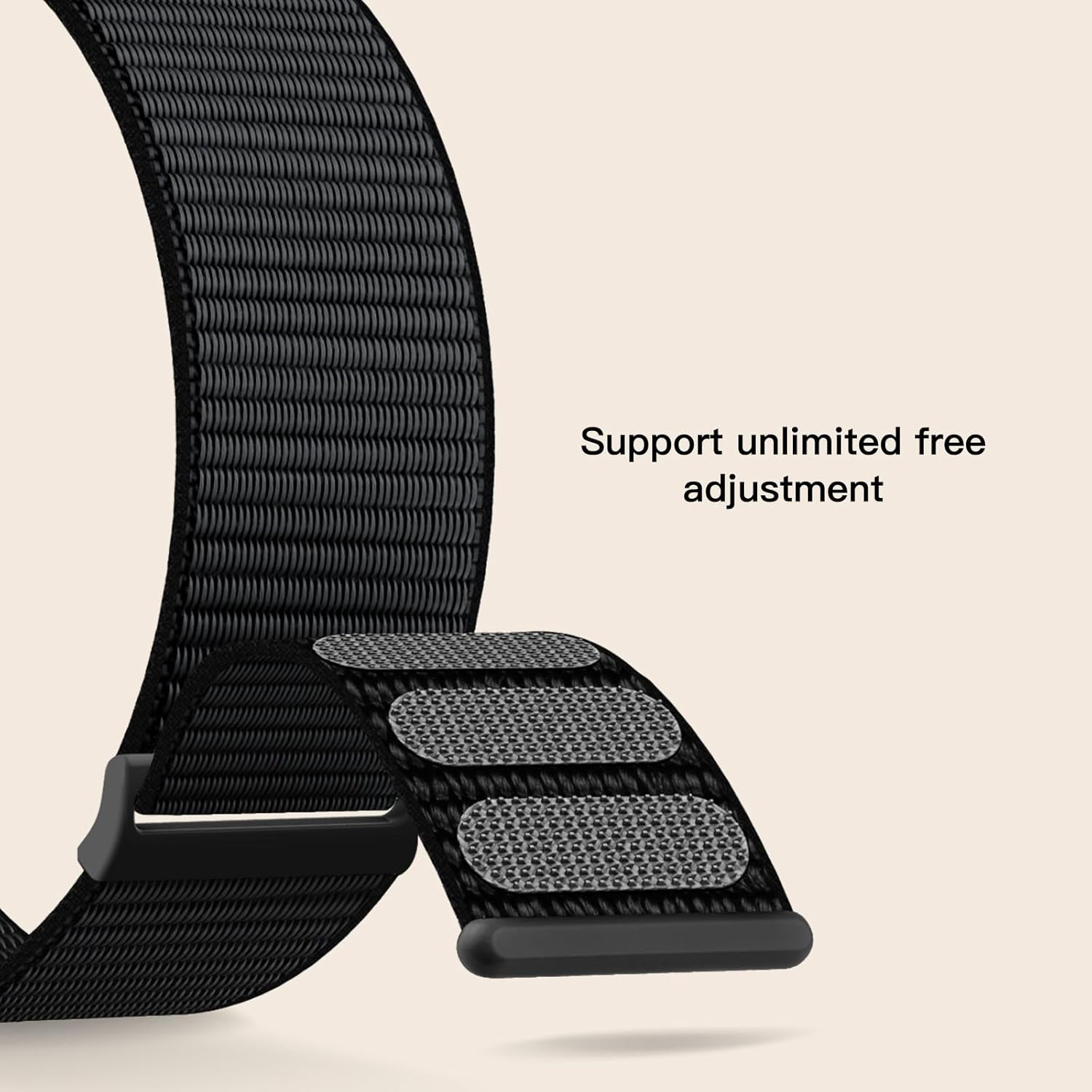Thumbnail 2 de Bracelet nylon Yoohoo pour Apple Watch (compat. 38/40/41/42/44/45/46/49 mm) – Noir