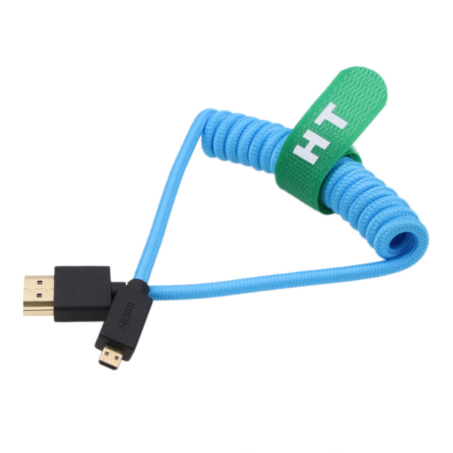 Thumbnail 2 de HangTon Micro HDMI to HDMI 4K/8K 60p Cable for Select DSLRs and Monitors (30cm Coiled, HDMI 2.1)