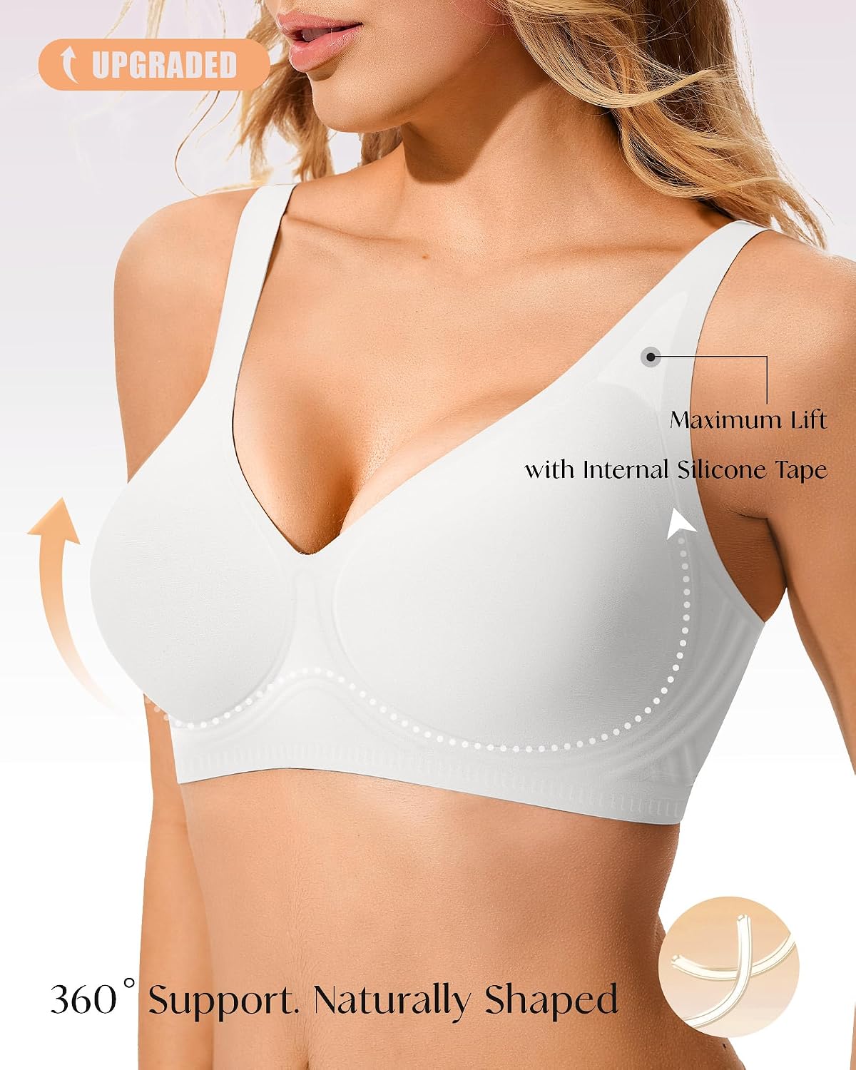 Detalle de LetsJoli Jelly Bra 2026 wireless plunge