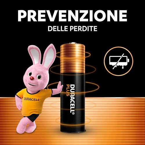 Detalle de Duracell Plus AA (Confezione da 12): Batterie alcaline da 1,5 V con POWER BOOST per uso quotidiano MN1500