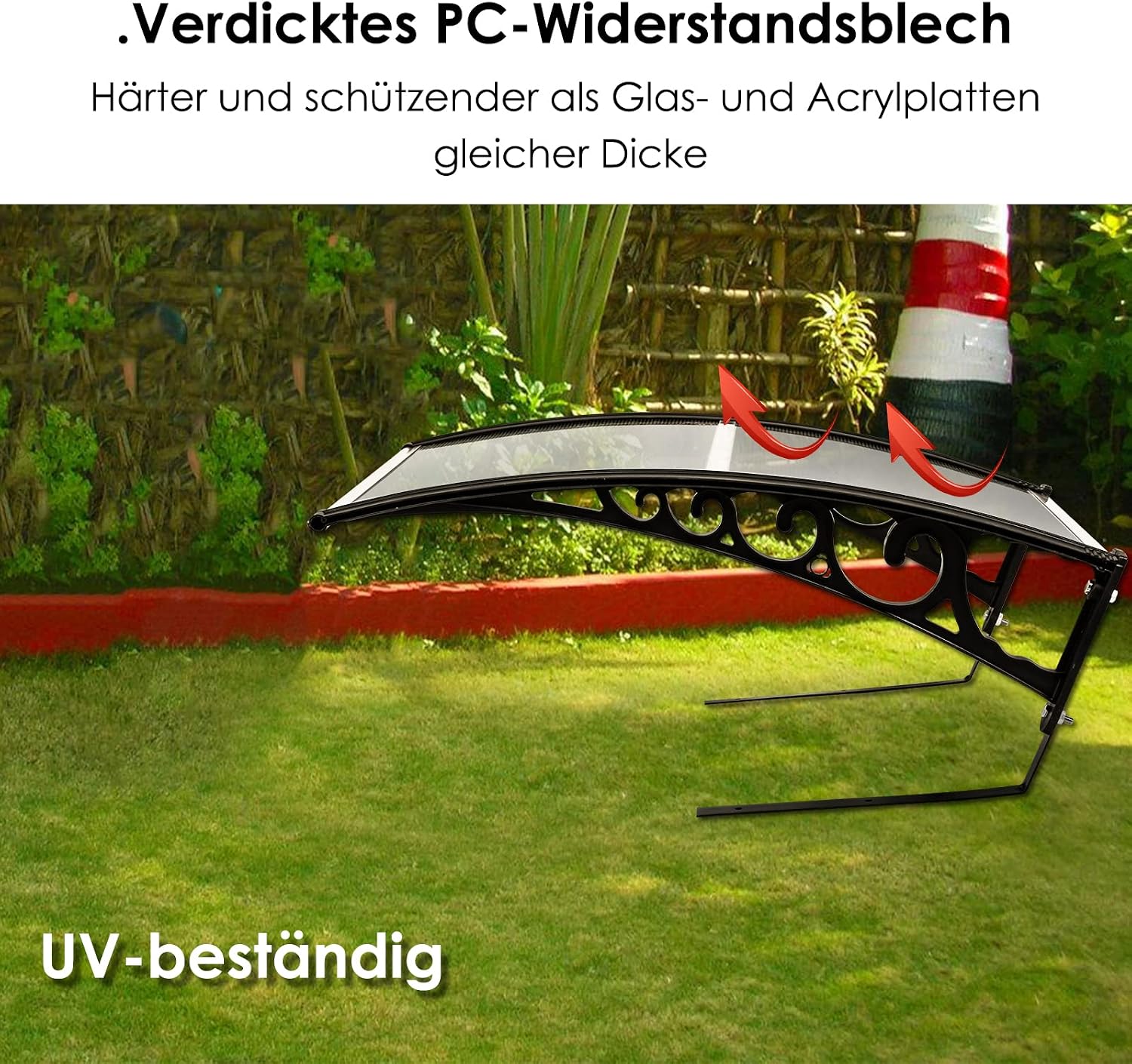 Detalle 2 de Vigevee garagedak voor robotmaaier, transparant, 106 x 87 x 50 cm, UV-bestendig