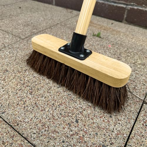 Thumbnail 7 de 10” Outdoor Garden Broom with Wooden Handle by ED LINEN – Heavy-Duty Bassine Bristles