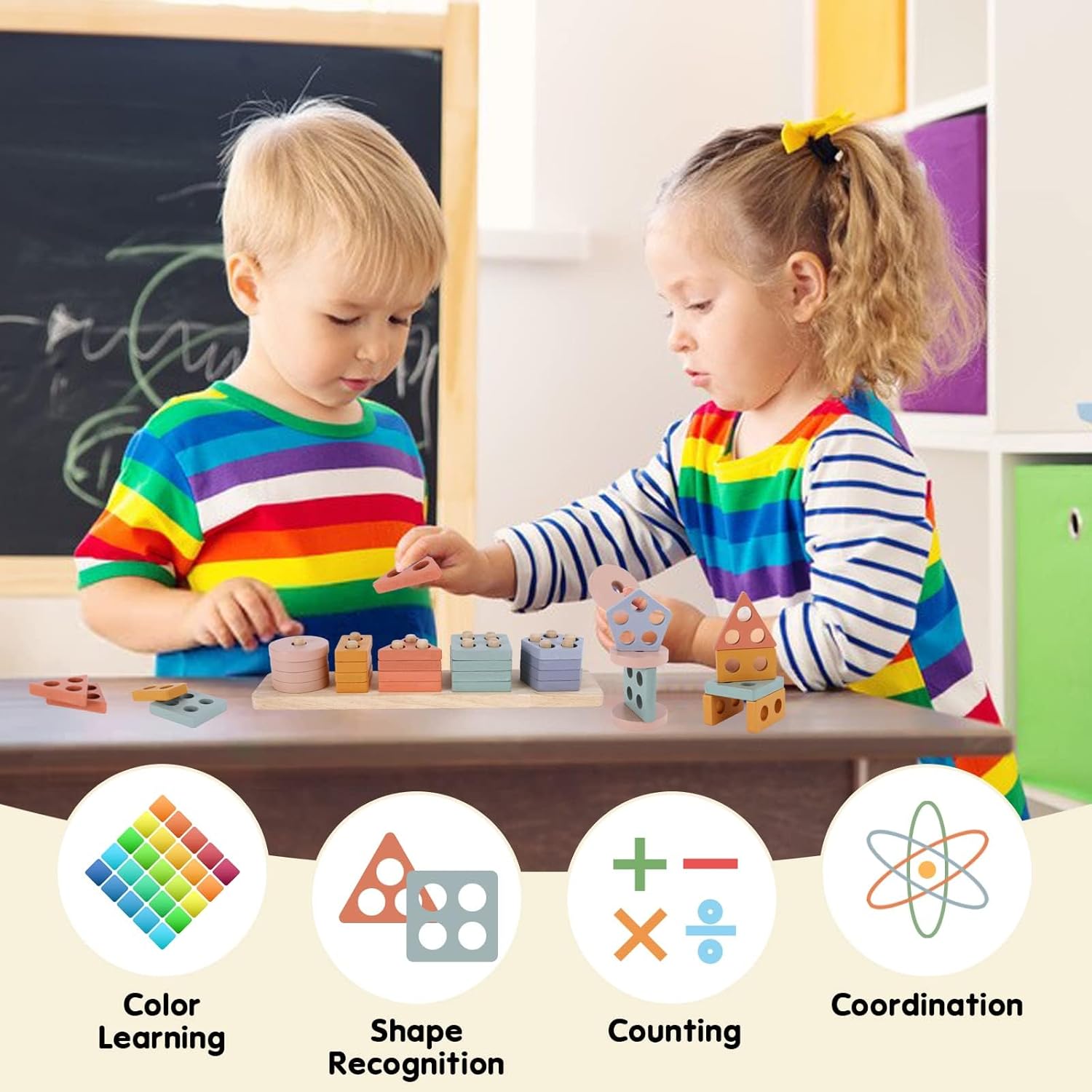 Thumbnail 6 de Joozmui Montessori Holzspielzeug für Kleinkinder ⧫🧩📦🎲