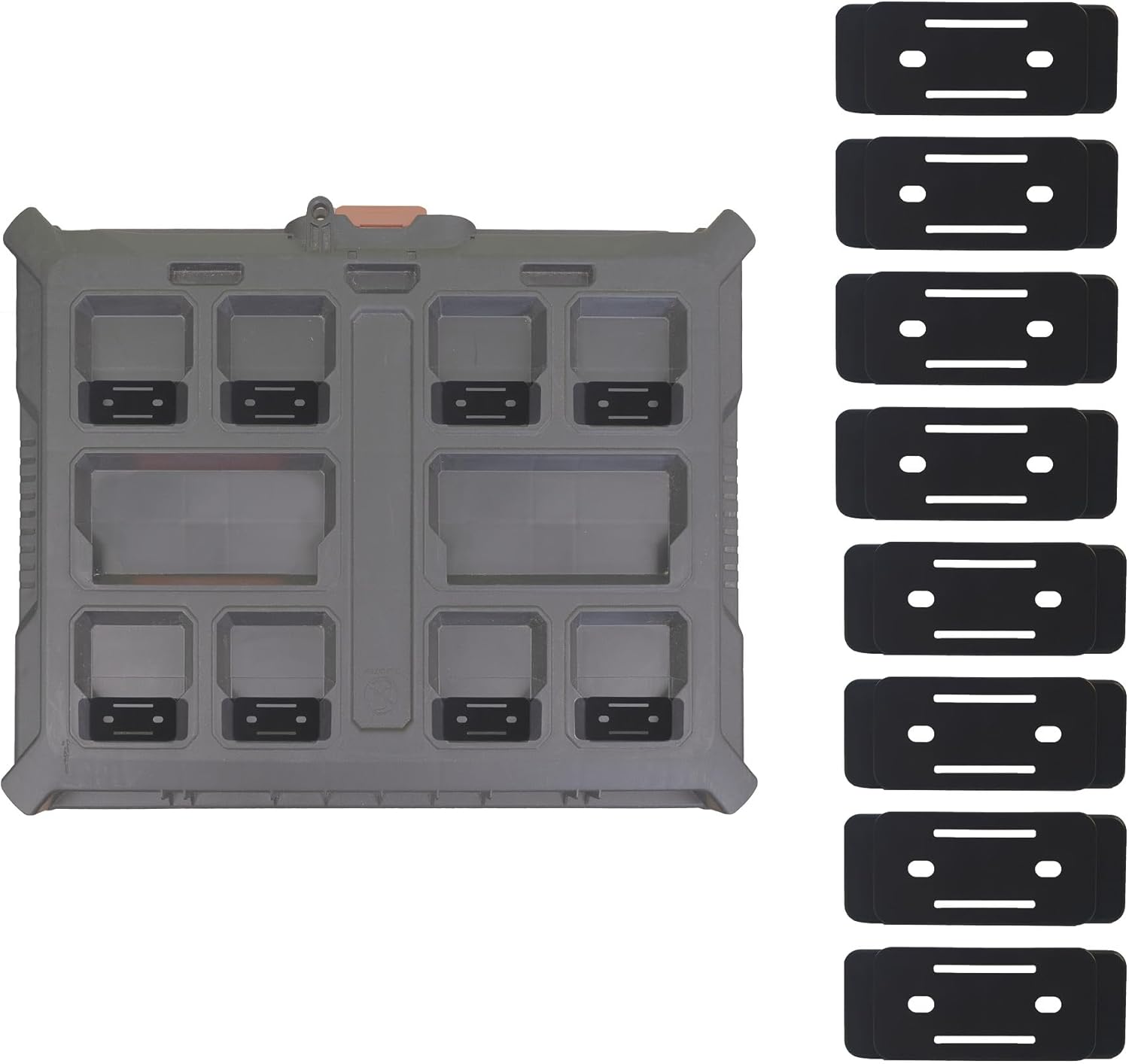 StealthMounts Supports de fixation pour système Milwaukee Packout (noir) – lot de 8