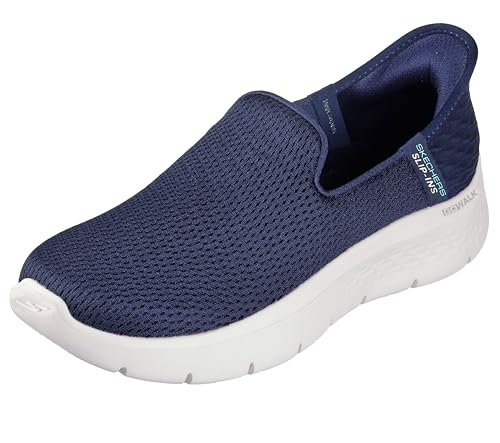 Detalle de Skechers Go Walk Flex Relish Women's Slip-Ins Trainers, Navy, Memory Foam