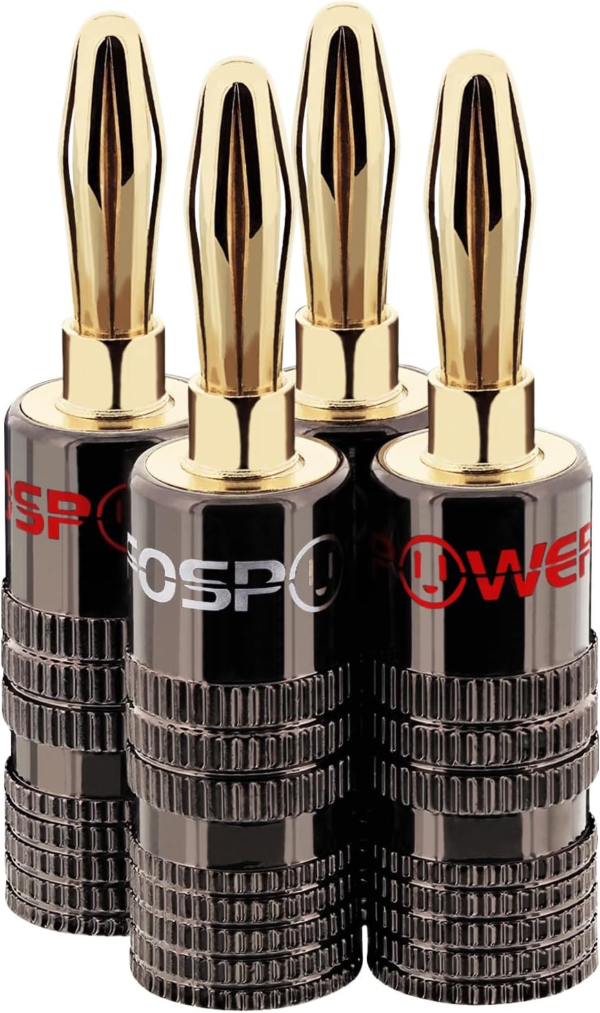 Thumbnail 5 de FosPower Banana Plugs 12 Pairs / 24 pcs — Closed Screw, 24K Gold Plated