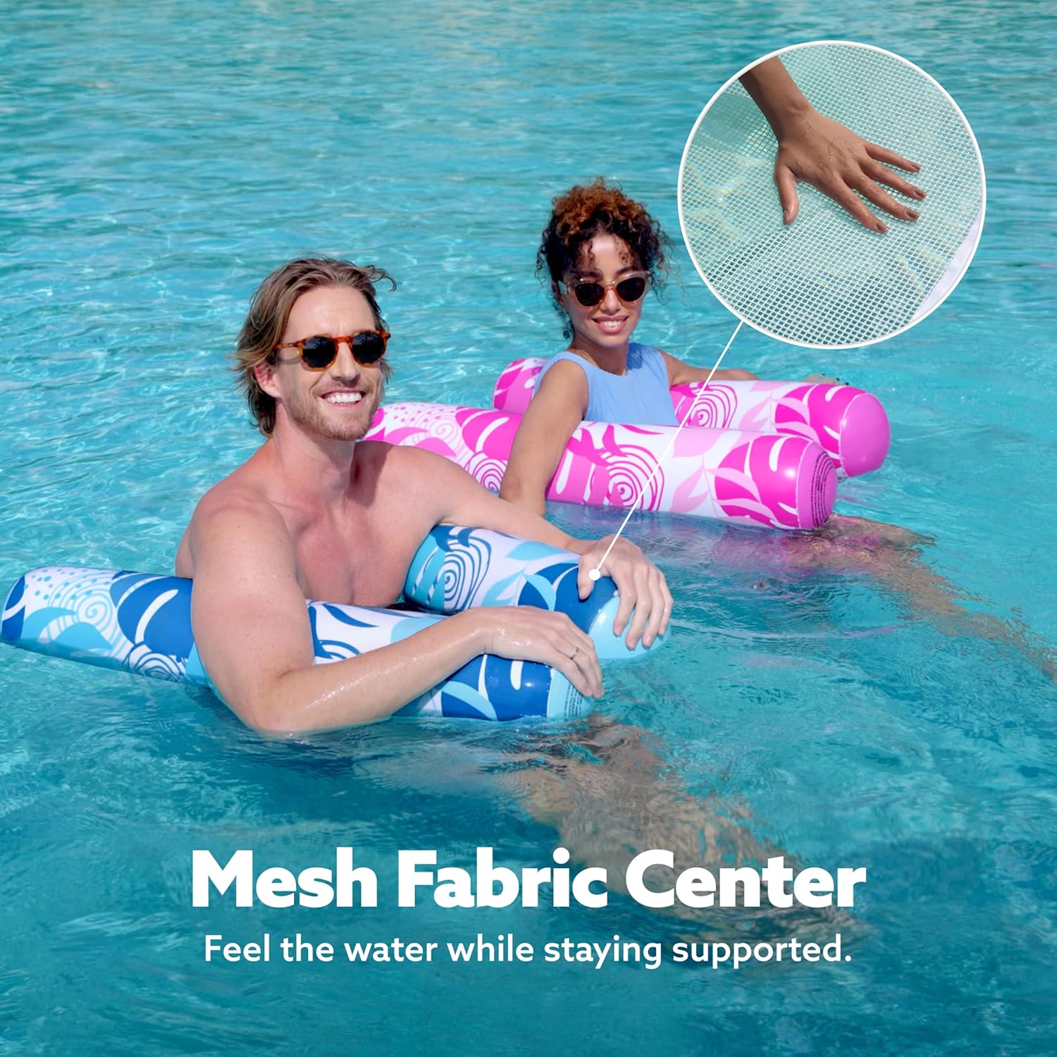 Thumbnail 4 de Sloosh 2-Pack Hammock Pool Floats for Adults (4-in-1) with Cool Mesh Seat