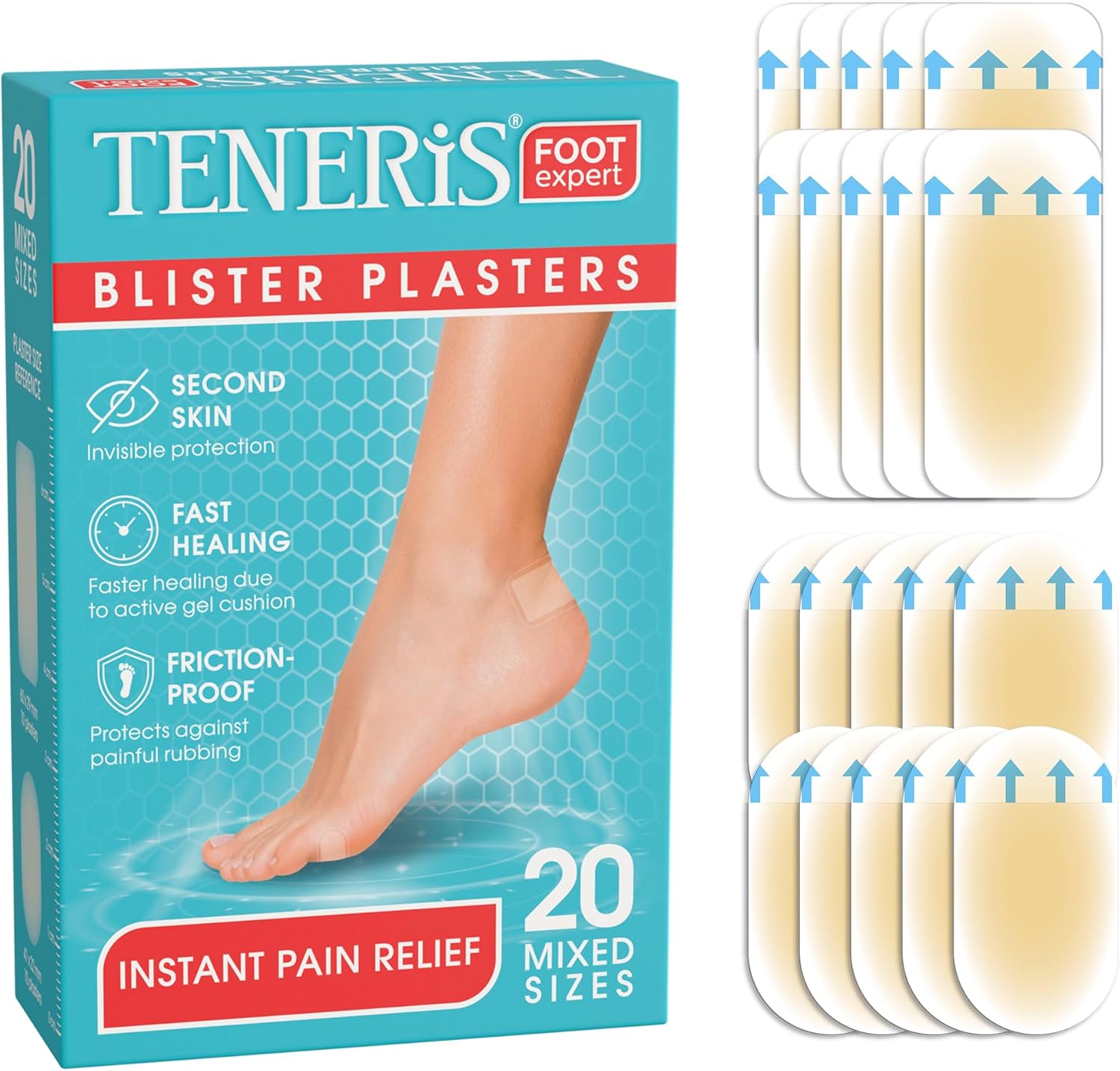 Detalle de Teneris hydrocolloid blister plasters 20 pack