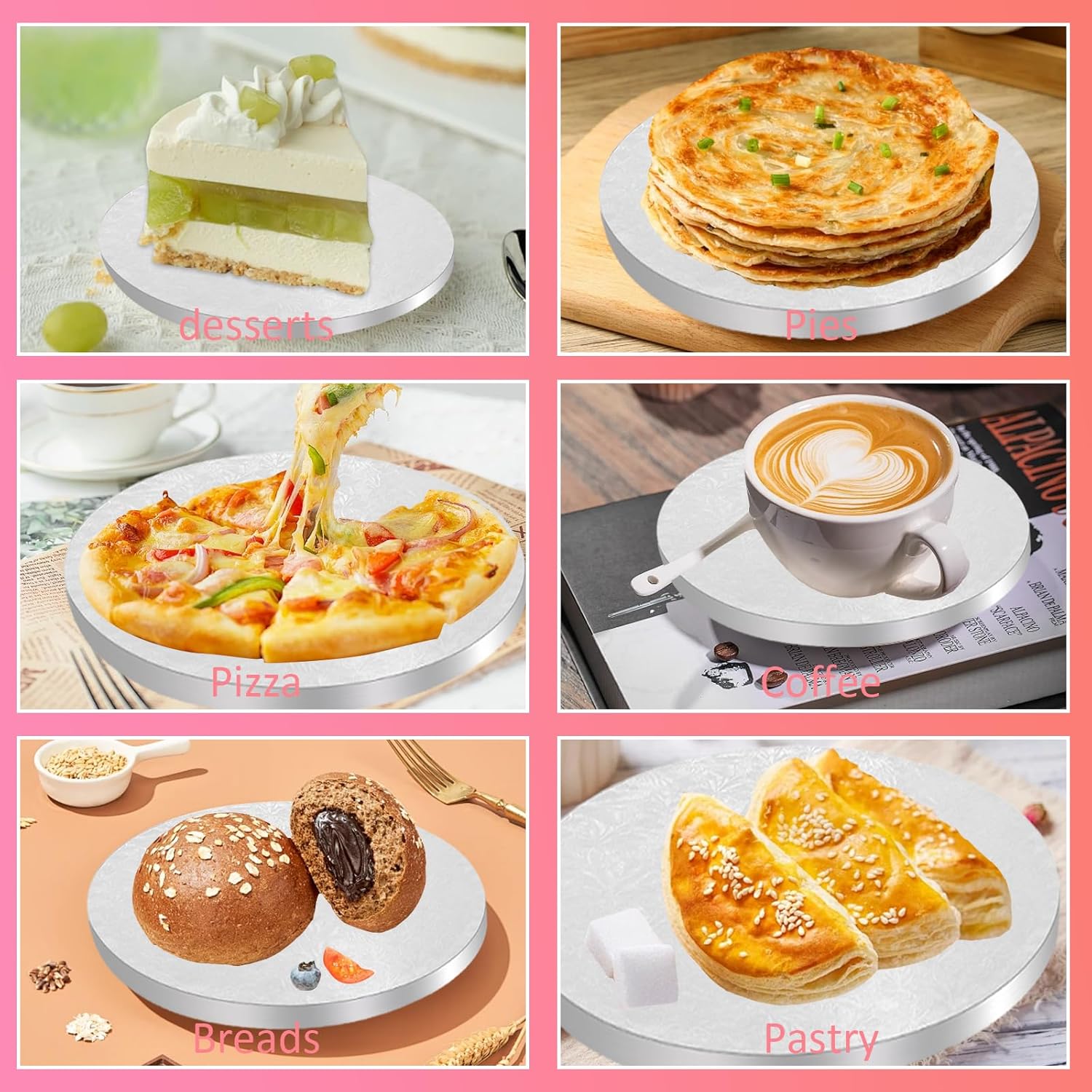 Thumbnail 5 de Plstod 5er Set Cake Board (12 mm) rund: Ø20 cm & Ø25 cm als Tortenunterlage