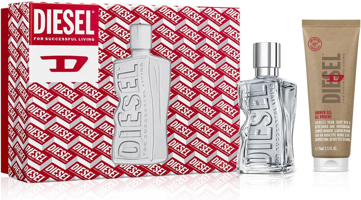 Detalle de D by Diesel Coffret Cadeau Homme – Eau de Toilette & Gel Douche Frais et Énergisant
