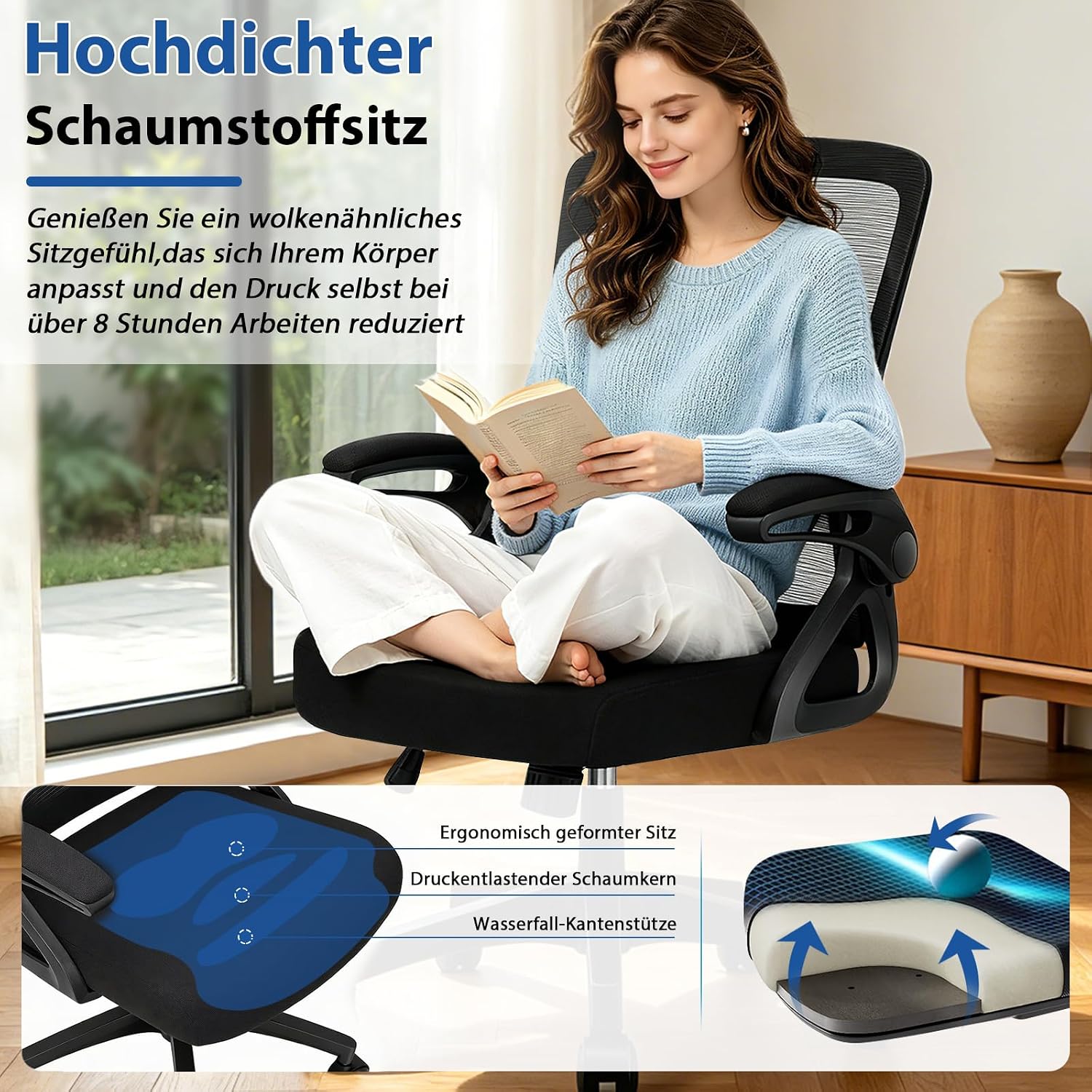 Thumbnail 6 de Milacyee Bürostuhl mit 4D-Lendenstütze