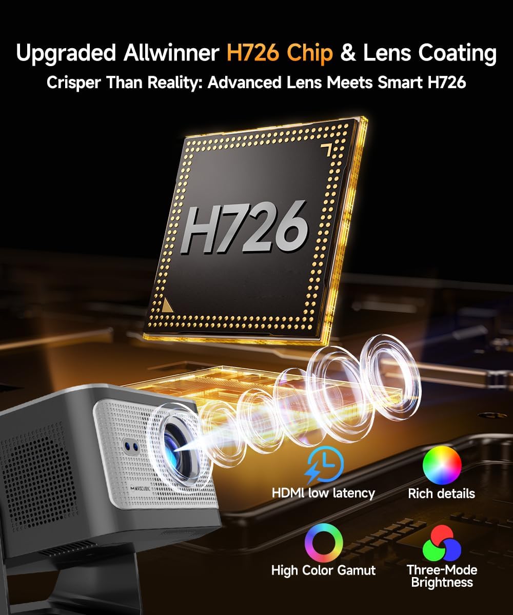 Thumbnail 3 de Magcubic Mini Proiettore Native 1080P con Android 14, WiFi 6 e Autofocus (600 ANSI Lumen)