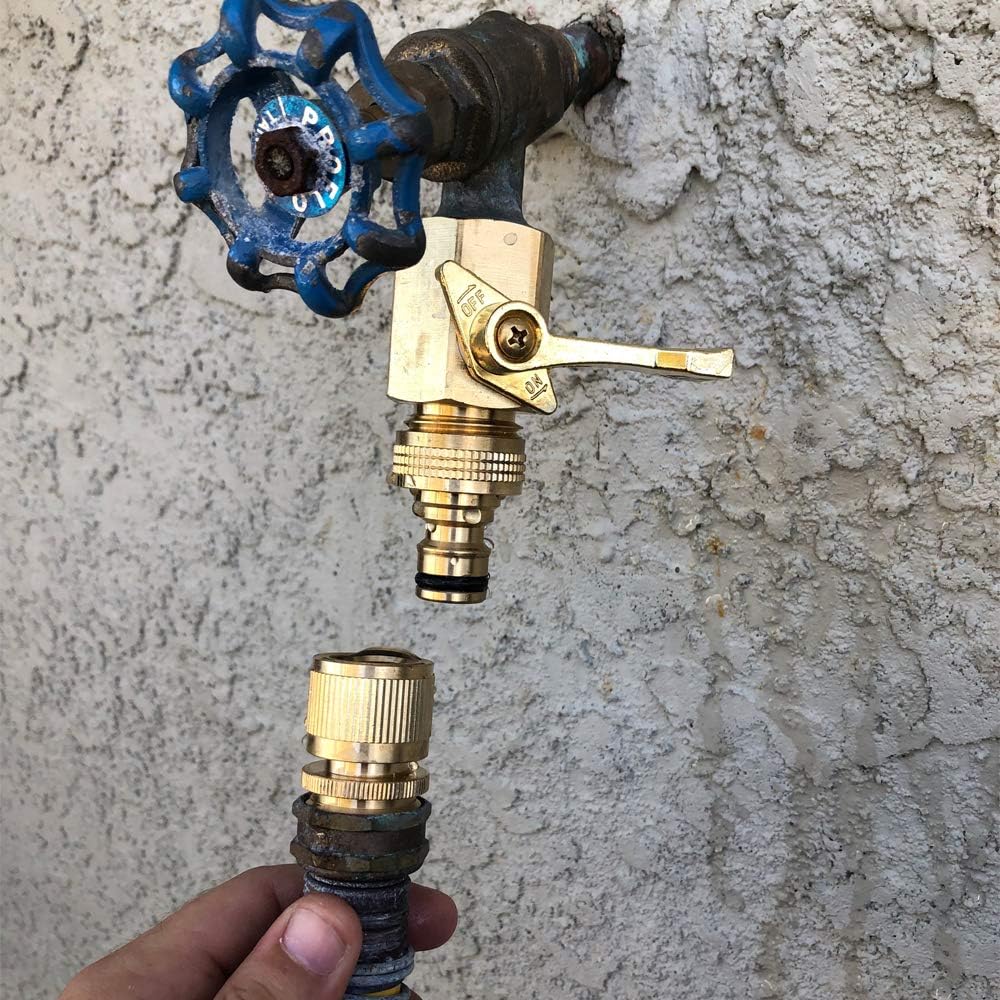 Thumbnail 6 de HQMPC HQ-K04C Garden Hose Quick Connectors, Solid Brass, 3/4-Inch GHT, 4 Sets
