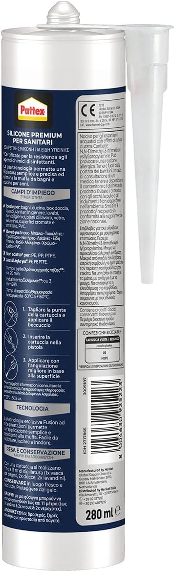 Thumbnail 1 de PATTEX Bagni&Cucine Premium Silicone Trasparente: sigillante multimateriale anti muffa da 280 ml