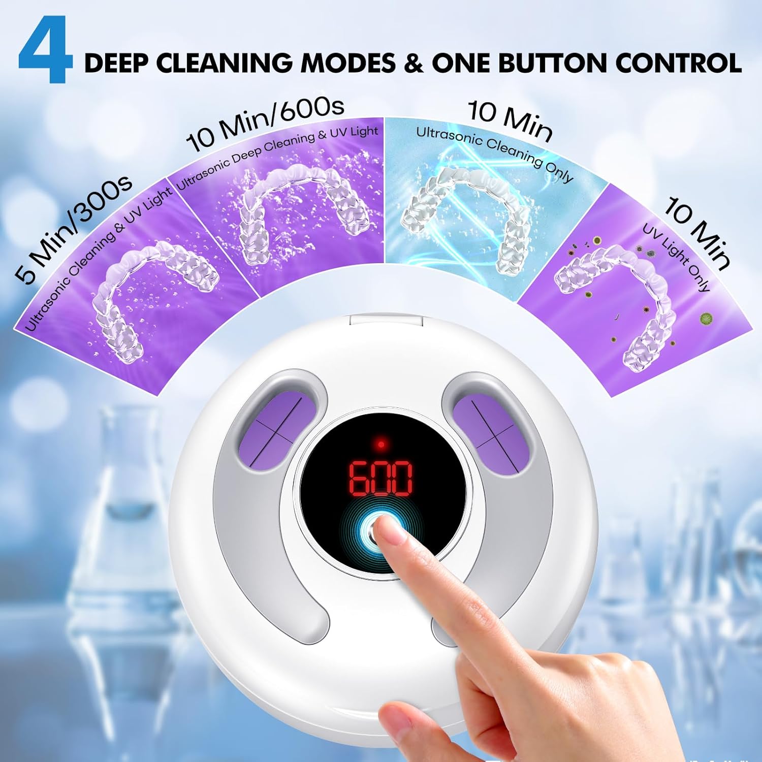 Detalle de Upgraded Ultrasonic Retainer Cleaner 200 mL 🦷