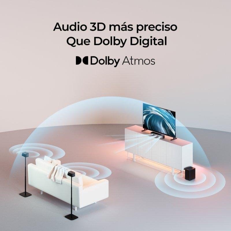 Detalle 2 de Ultimea Poseidon M4t 5.1 450W: barra de sonido con Dolby Atmos y subwoofer inalámbrico