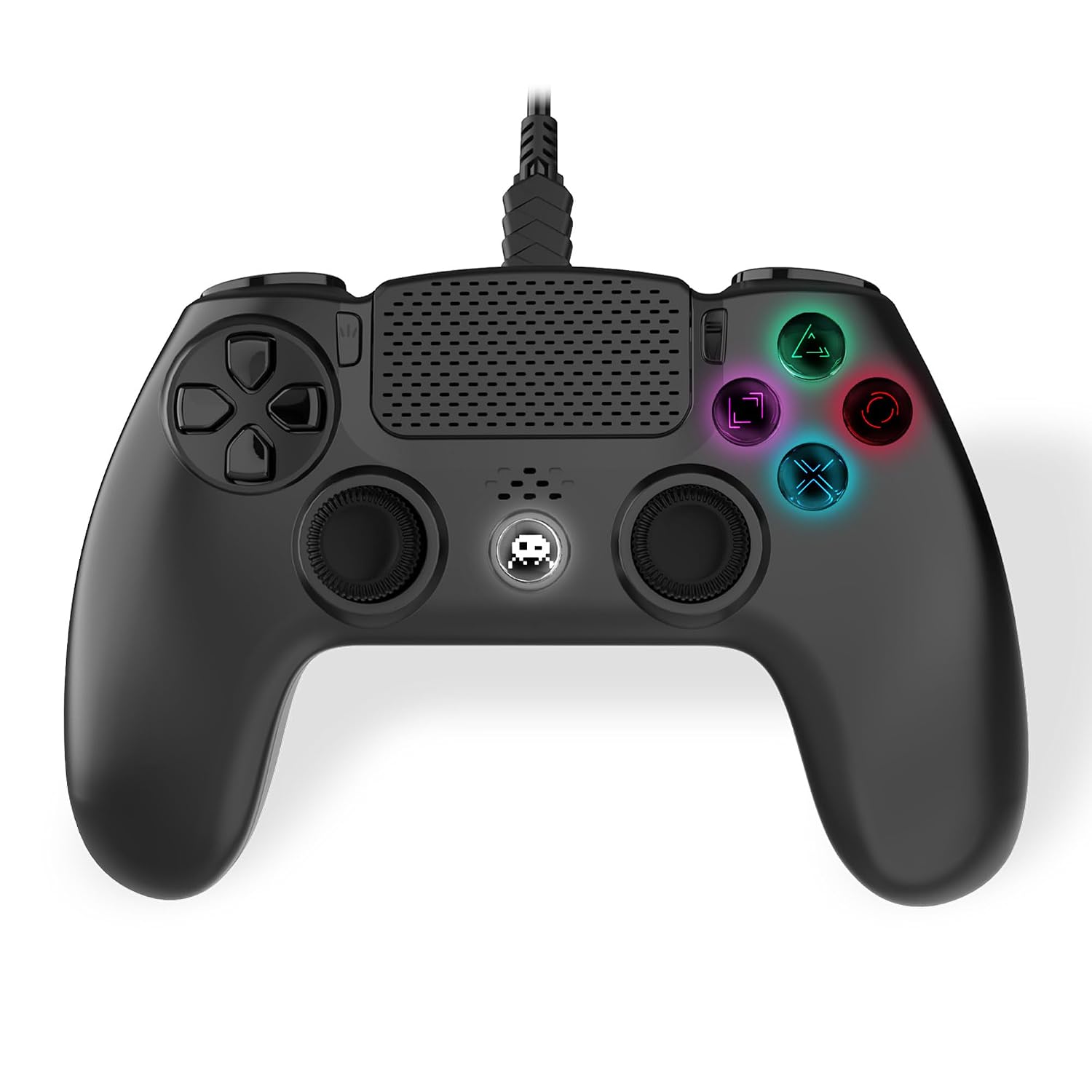 Detalle 2 de Freaks And Geeks Wired Controller für PS4 mit 3 m Kabel – Schwarz