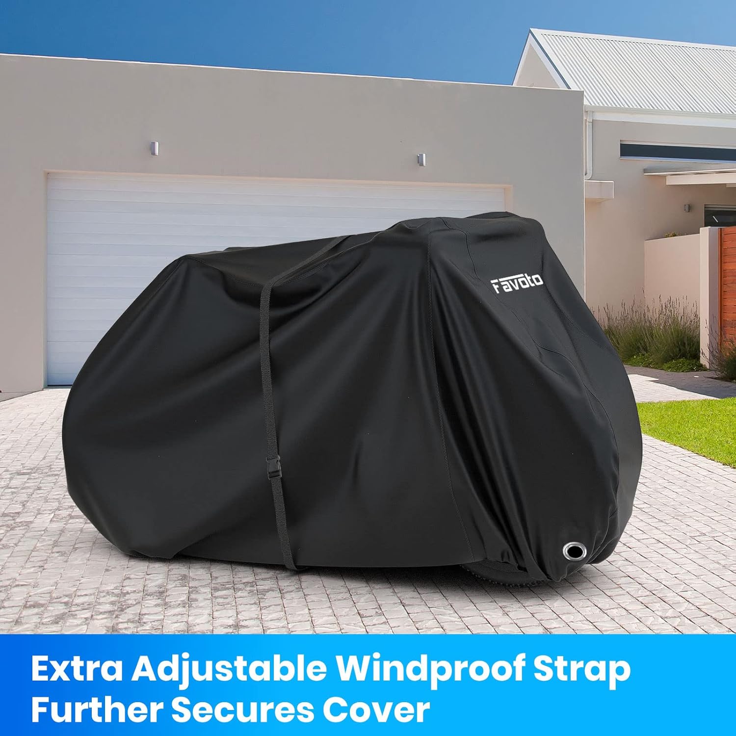 Thumbnail 6 de Favoto Housse de Vélo 2-3 Vélos – Protection Oxford 210D, 200x105x110cm, Noir