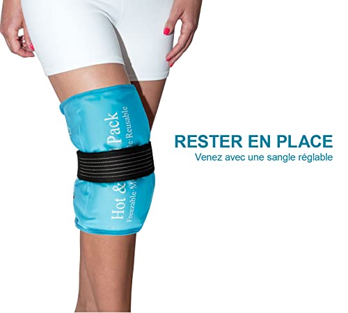 Thumbnail 3 de Comfytemp Poche de Glace Réutilisable 27x37cm avec Sangle – Thérapie Chaud/Froid pour Douleurs et Gonflements