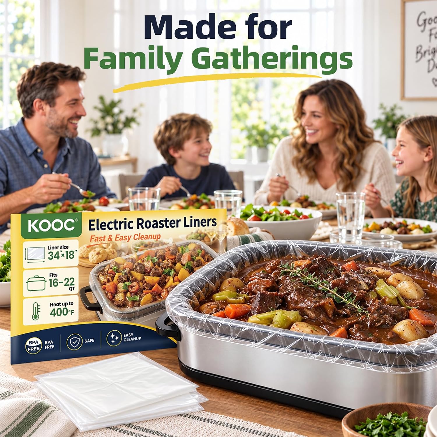 Thumbnail 6 de KOOC Electric Roaster Liners, 18" x 34
